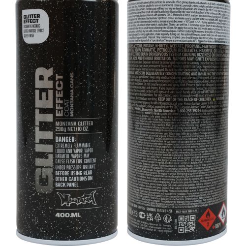 Spray Glitter Plata Efecto Montana Spray Pintura Glitter Spray 400ml