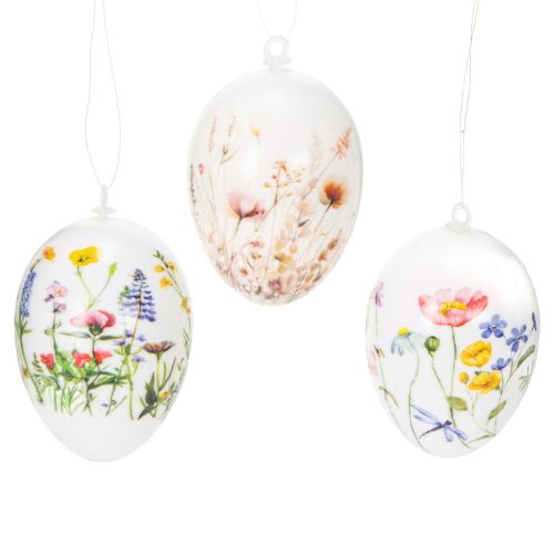 Floristik24 Huevos de Pascua con motivos primaverales y florales, decoración de Pascua de alta calidad, 6 cm, 6 piezas