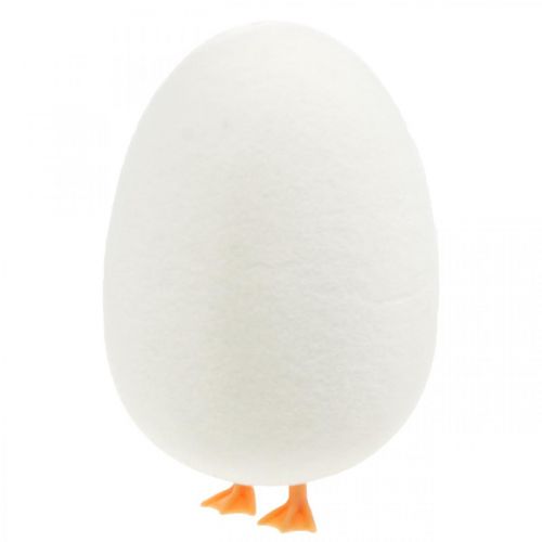 Huevo decorativo con patas Crema de huevos de Pascua Divertida decoración de Pascua Al 13cm 4pcs
