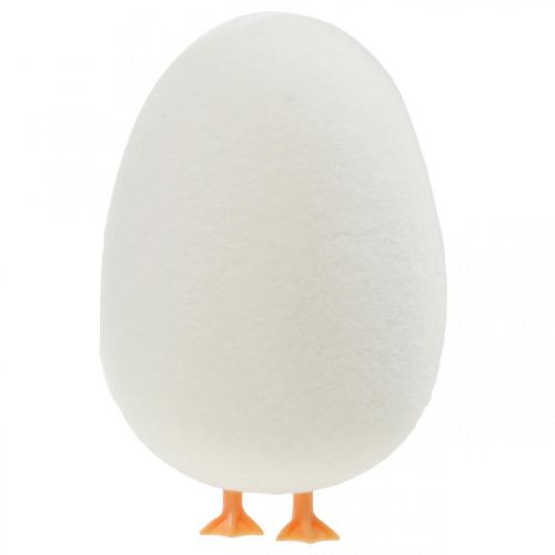 Artículo Huevo decorativo con patas Crema de huevos de Pascua Divertida decoración de Pascua Al 13cm 4pcs
