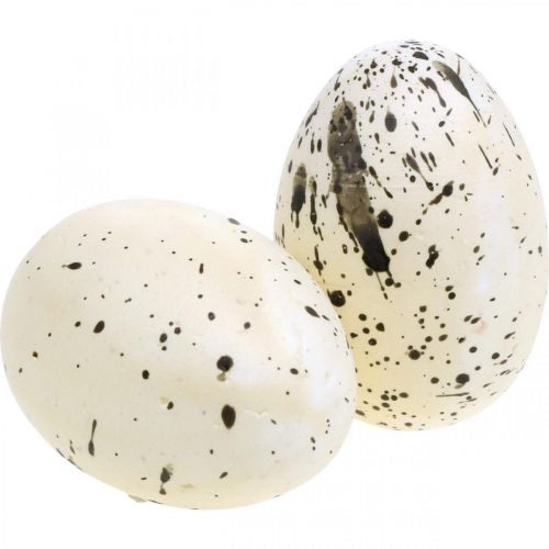 Huevo decorativo con pluma Huevos de Pascua artificiales Decoración de Pascua H6cm 6 piezas