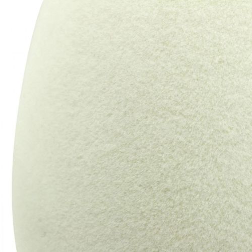 Huevo decorativo crema Huevo de Pascua flocado Decoración escaparate Pascua 25cm