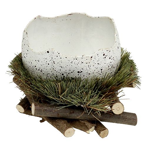 Huevo en nido Ø11cm H12cm 4 piezas