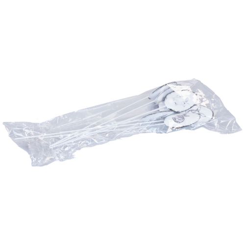 Artículo Plug floral huevos decorativos de metal con conejitos de Pascua 5×7cm 8uds