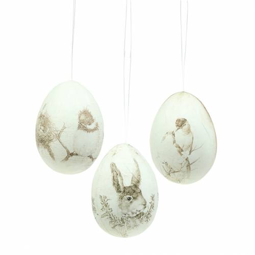 Floristik24 Motivo de huevo vintage para colgar 8cm 6pcs