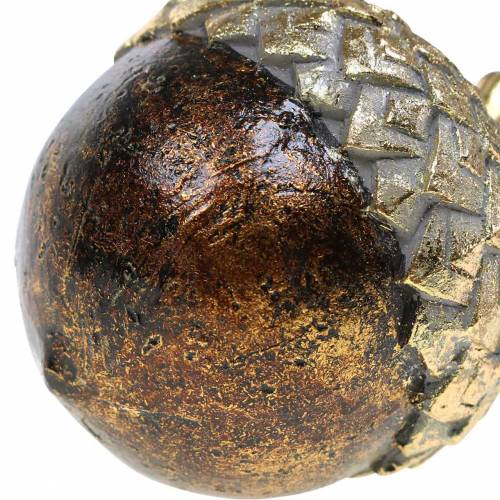 Floristik24 Bellota decorativa dorada Ø7.4cm H9.7cm