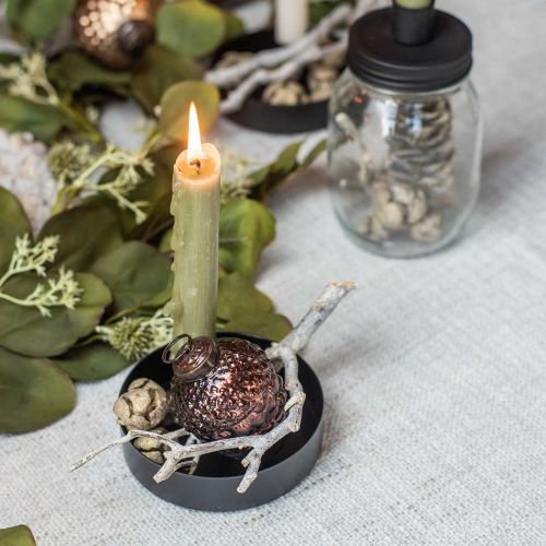 Floristik24 Conos decorativos marrones de cristal bellota para colgar decoración de adviento 5,5×8cm 12pcs