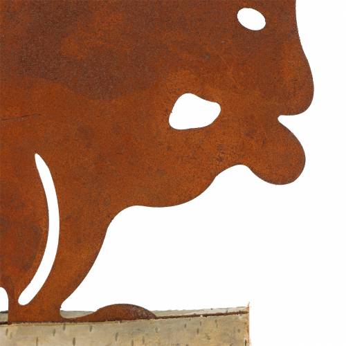 Floristik24 Pátina de ardilla en la base de madera 19cm x 25cm