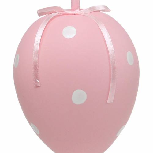 Floristik24 Huevos con estampado de puntos, huevos de Pascua para colgar, decoración primavera, decoración Pascua colores pastel 4 piezas