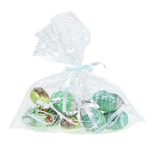 Floristik24 Huevos para colgar surtido verde. 5-8cm 8 piezas