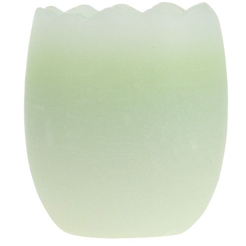 Floristik24 Vela huevo verde 5.5cm 3pcs