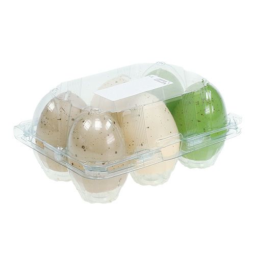Floristik24 Velas de huevo 3 colores 6.5cm 6pcs