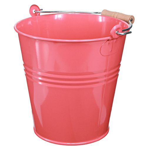 Artículo Macetero decorativo cubo rosa metal 26x22,5x23cm 6l