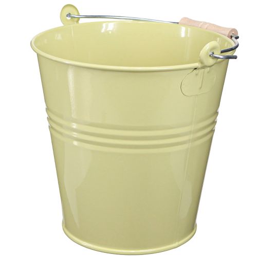 Artículo Maceta cubo de metal verde-amarillo 26x22,5x23cm 6l