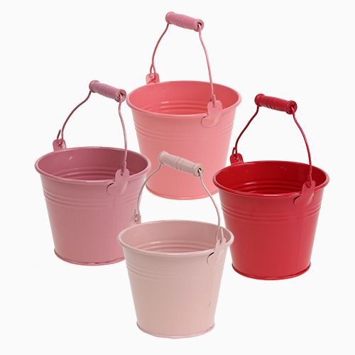 Floristik24 Cubo Rosa Mix Ø12cm H10cm 8pcs