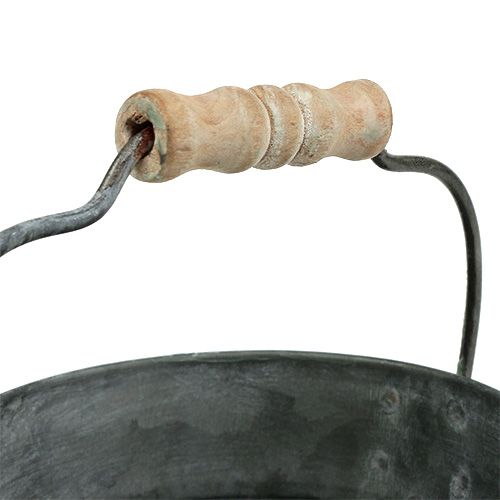 Floristik24 Cubo de zinc, verde Ø12cm H10cm