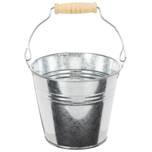 Cubo de Ø12cm H10cm, 8 unidades. Zinc, brillante. comprar | Floristik24.es