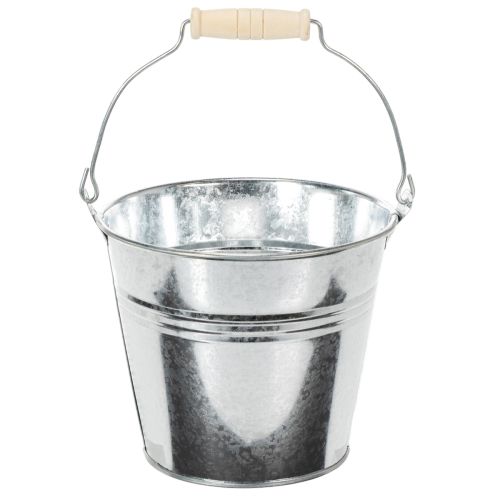 Cubo de Ø14cm H12cm, 6 unidades. Zinc, brillante. comprar | Floristik24.es