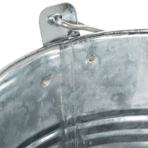 Cubo de Ø14cm H12cm, 6 unidades. Zinc, brillante. | Floristik24.es