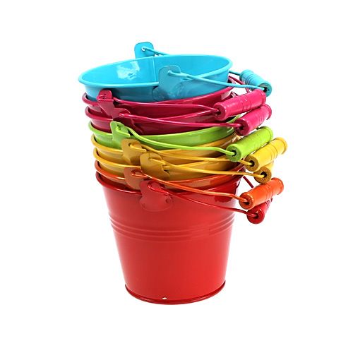 Floristik24 Cubos de metal, surtidos Ø10cm H8cm 10 piezas