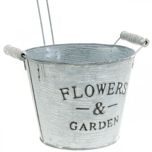 Artículo Macetero decorativo, cubo con macetero, macetero, cubo de metal H38cm Ø16.5cm/Ø7cm