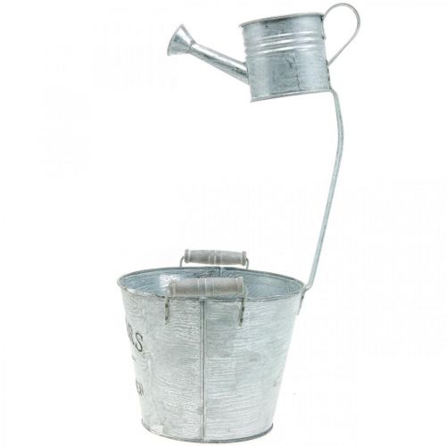 Artículo Macetero decorativo, cubo con macetero, macetero, cubo de metal H38cm Ø16.5cm/Ø7cm