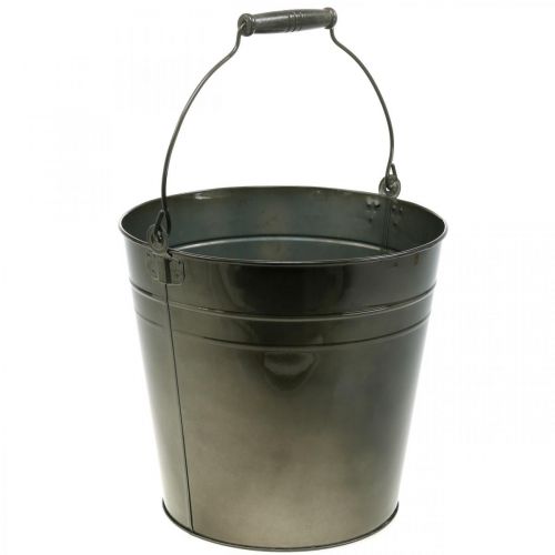 Floristik24 Recipiente de metal, cubo de plantas, decoración de metal Ø27cm H25cm