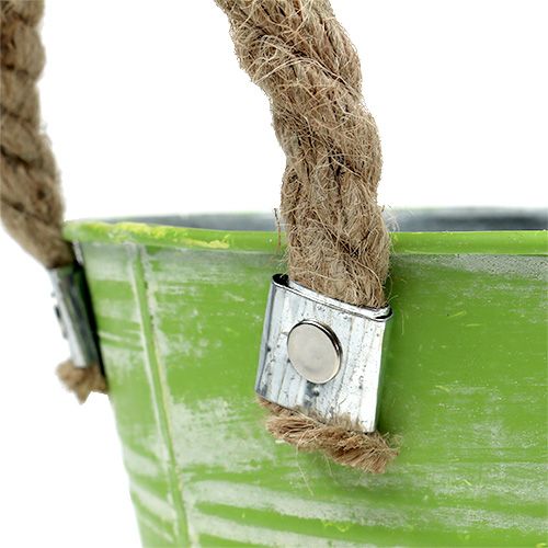 Floristik24 Cubo de resorte verde Ø25cm H24cm 2pcs