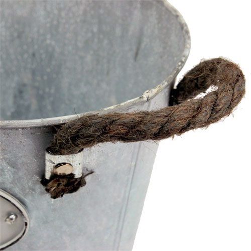 Floristik24 Cubo de siembra gris Ø21cm H19cm