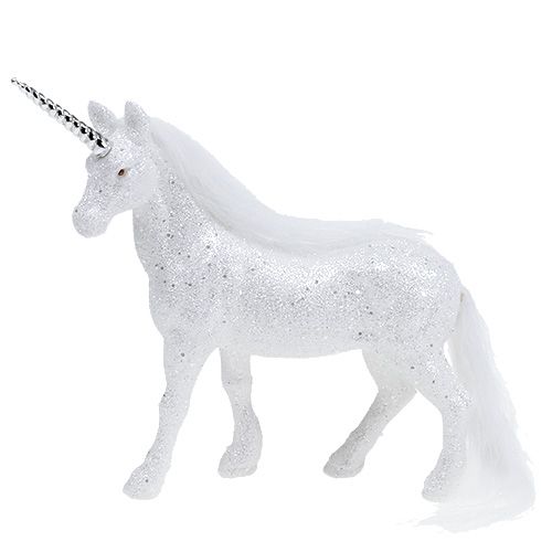 Artículo Unicornio blanco con brillo 18cm 2pcs