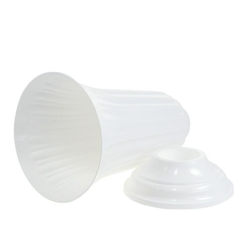 Artículo Jarrón Lilia blanco Ø20cm 1ud