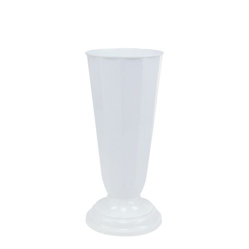 Floristik24 Florero “Szwed” blanco Ø13cm