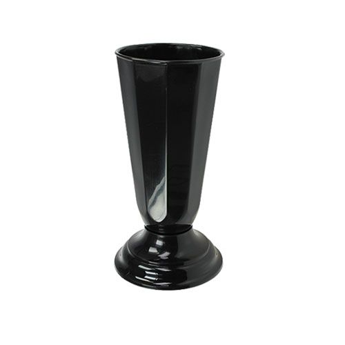 Jarrón de mesa “Szwed” negro Ø13cm, 1ud