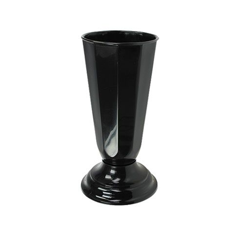 Floristik24 Florero &quot;Szwed&quot; negro Ø13cm, 1ud