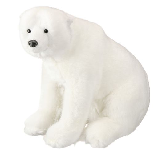 Artículo Figuras decorativas oso polar de pie y sentado blanco 16/20cm 3uds