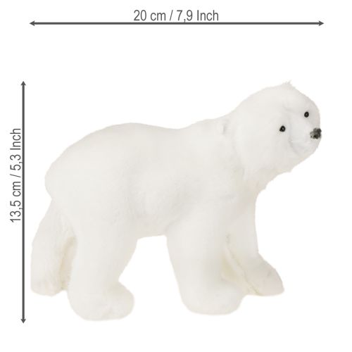 Artículo Figuras decorativas oso polar de pie y sentado blanco 16/20cm 3uds