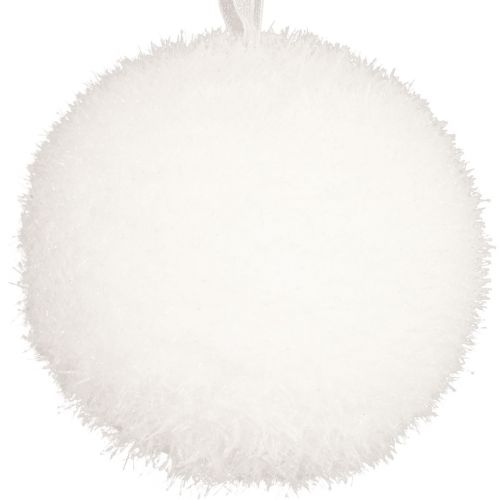 Artículo Decoración de bolas de nieve decoración de nieve decoración de invierno percha de decoración 7,5 cm