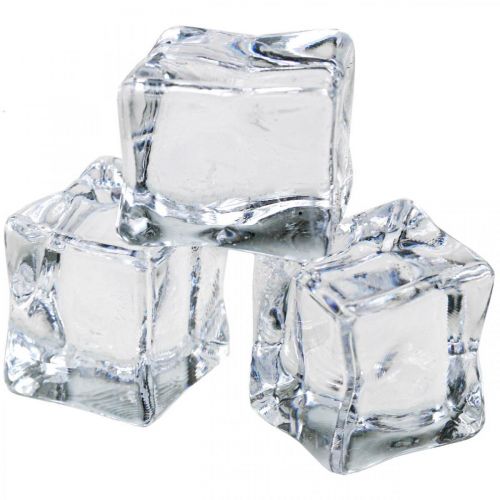 Cubitos de hielo artificial hielo decorativo transparente 2,5×3×2,5cm 12uds