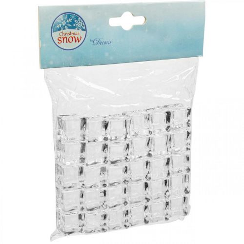 Floristik24 Cubitos de hielo artificiales hielo decorativo transparente 2cm 30uds