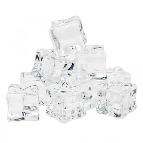 Floristik24 Cubitos de hielo artificiales hielo decorativo transparente 2cm 30uds