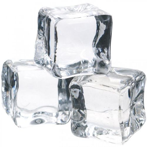 Floristik24 Cubitos de hielo decorativos, decoración de verano, hielo artificial 3cm 6uds