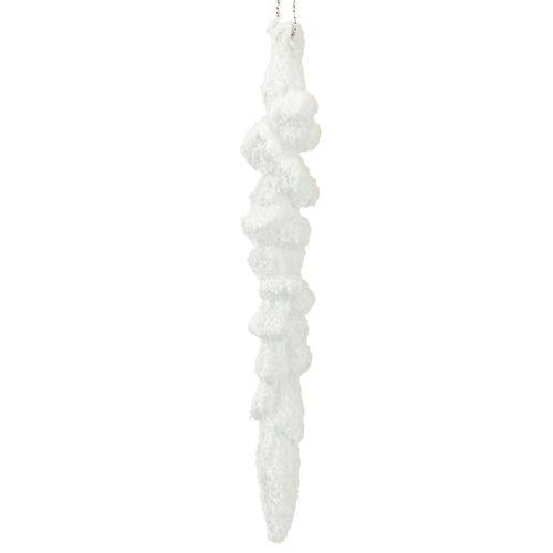 Floristik24 Decoración de carámbanos, decoración para árbol de Navidad cubierto de nieve, 14 cm, 4 piezas