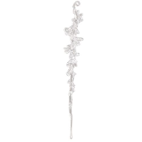 Floristik24 Decoración de invierno colgante de decoración de carámbanos transparente 25 cm 3 piezas