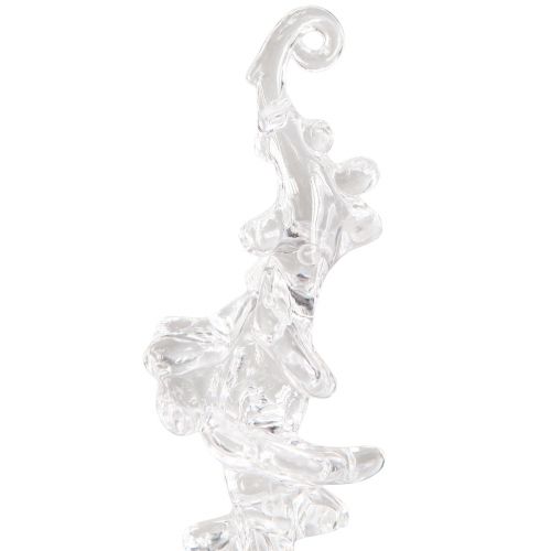 Artículo Decoración de invierno colgante de decoración de carámbanos transparente 25 cm 3 piezas