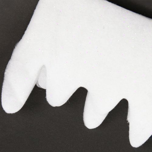 Artículo Guirnalda de carámbanos polar de nieve con borde brillante 13×180cm 6ud