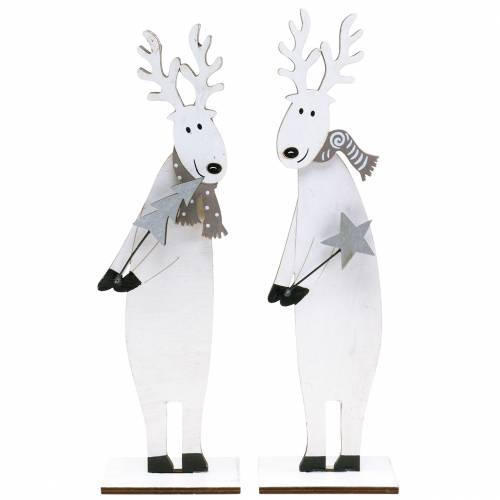 Floristik24 Decoración navideña Elk 27,5cm 2pcs