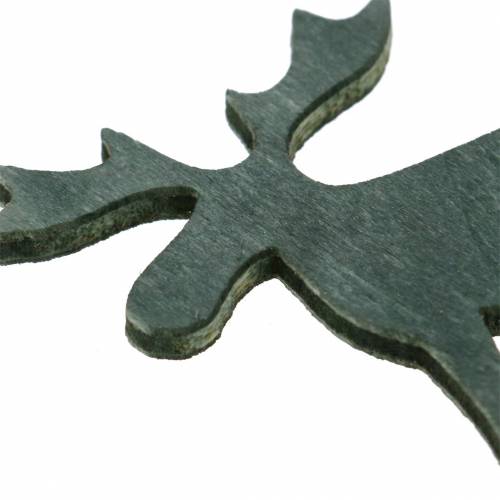 Artículo Decoración dispersa reno negro, plata, gris oscuro surtido 4cm 72 piezas