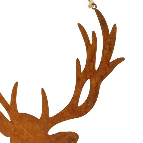 Floristik24 Rejilla de cabeza de alce para colgar 23,5cm x 22cm