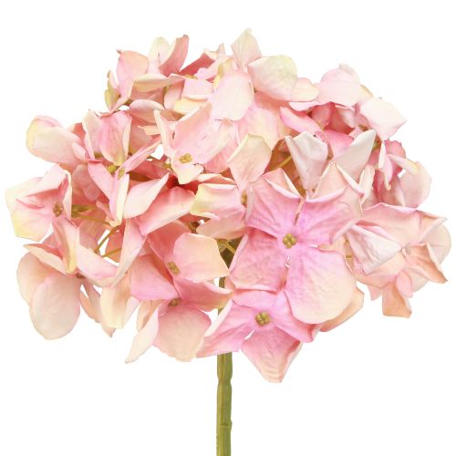 Floristik24 Elegante hortensia artificial en rosa pastel 58cm 2ud