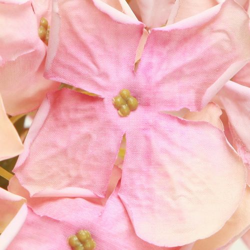 Artículo Elegante hortensia artificial en rosa pastel 58cm 2ud